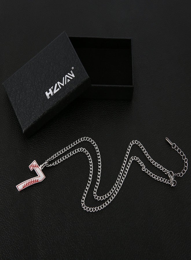 HZMAN قلادة هزمان ب pendants على شكل كرة قاعدة برقم 0-9 من الفولاذ المقاوم للصدأ - Image 5
