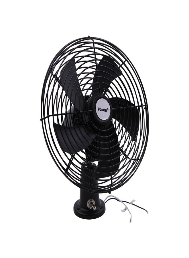 Facon 12V RV Cooling Fan with 2 Speed Switch, Dia: 8-3/4’’, Heavy Duty Black Metal Car Fan, for Auto Truck, RV, Camper, Trailer, Car, Buses and Boats - Image 1