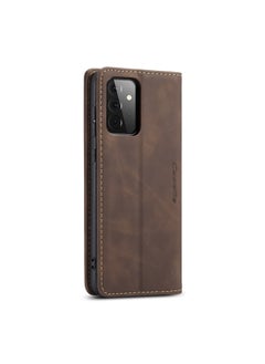 CaseMe CaseMe Samsung Galaxy A72 Case Wallet, for Samsung Galaxy A72 Wallet Case Book Folding Flip Folio Case with Magnetic Kickstand Card Slots Protective Cover - Coffee  - Image 3