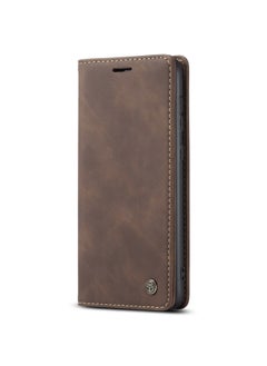 CaseMe CaseMe Samsung Galaxy A72 Case Wallet, for Samsung Galaxy A72 Wallet Case Book Folding Flip Folio Case with Magnetic Kickstand Card Slots Protective Cover - Coffee  - Image 2