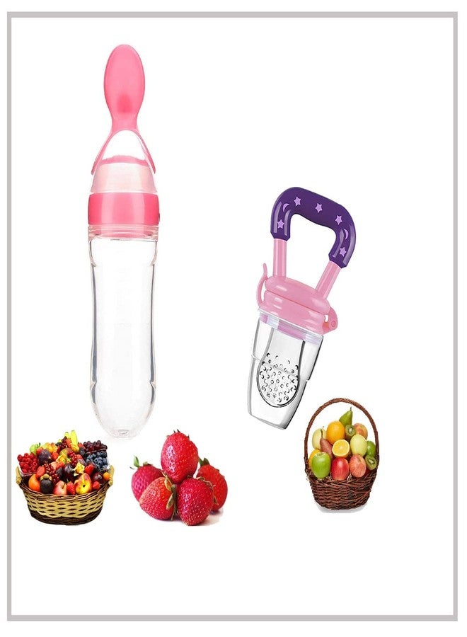 Obbi Combo of Babies Veggie Feed Nibbler - Fruit Nibbler/Silicone Food,Soft Pacifier/Feeder for 0 to 12 Months | Daily Needs Items for Unisex Kids - Infant Assorted Design (Pack of 2) - Image 1