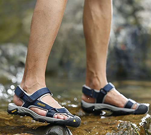 CAMEL CROWN Men's Waterproof Hiking Sandals Closed Toe Water Sandals Athletic Sport Sandals for Summer Outdoor Beach Wading Boat for Hiker Blue 7 - Image 2