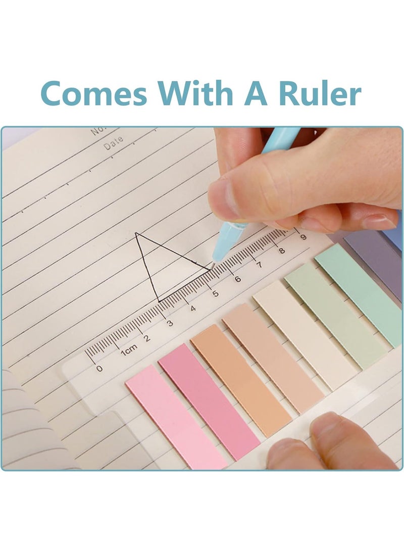 شابية علامات كتب لاصقة، علامات كتب، شريط أعلام كتب قابل لإعادة الوضع، شفاف قابل للكتابة عليه للوازم المدرسية والمكتبية، علامات كتب لاصقة ملونة (عبوة واحدة | 200 قطعة ملاحظات) - Image 4