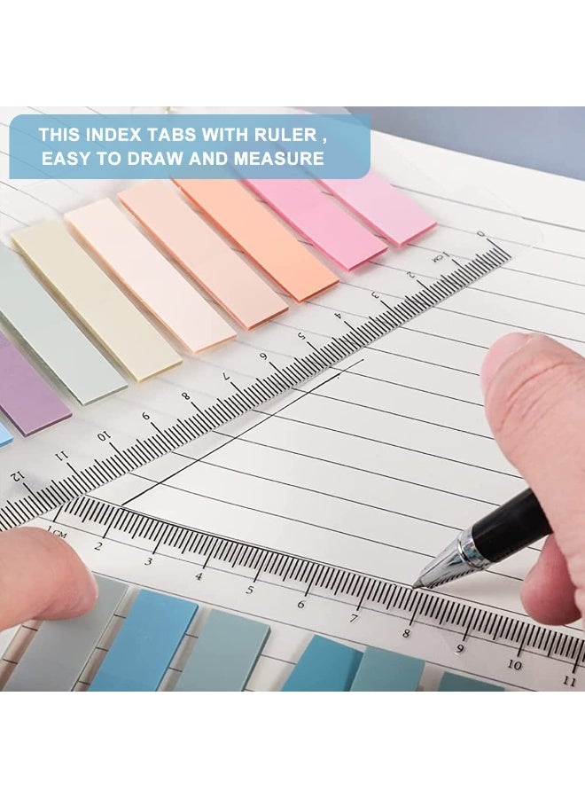 شابية علامات كتب لاصقة، علامات كتب، شريط أعلام كتب قابل لإعادة الوضع، شفاف قابل للكتابة عليه للوازم المدرسية والمكتبية، علامات كتب لاصقة ملونة (عبوة واحدة | 200 قطعة ملاحظات) - Image 3