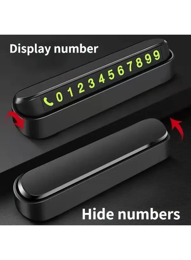 Adjustable Car Privacy Number Plate Black Sliding Hidden Display Panel with Locking Mechanism - Image 1