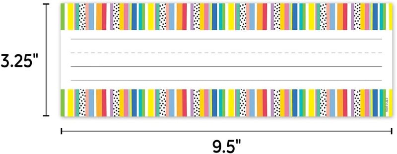 كريتيف تيتشنغ بريس لوحات أسماء خطوط ونقاط من CTP Core Decor، 36 لكل حزمة - تستخدم على مكاتب الطلاب، الخزائن، صناديق التخزين ( 11148) - Image 3