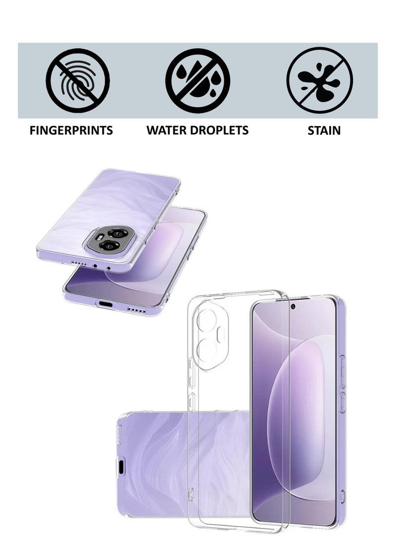 GMATE For Honor 300 5G - Soft Flexible Transparent Silicone Protective Back Case Cover-Transparent - Image 2