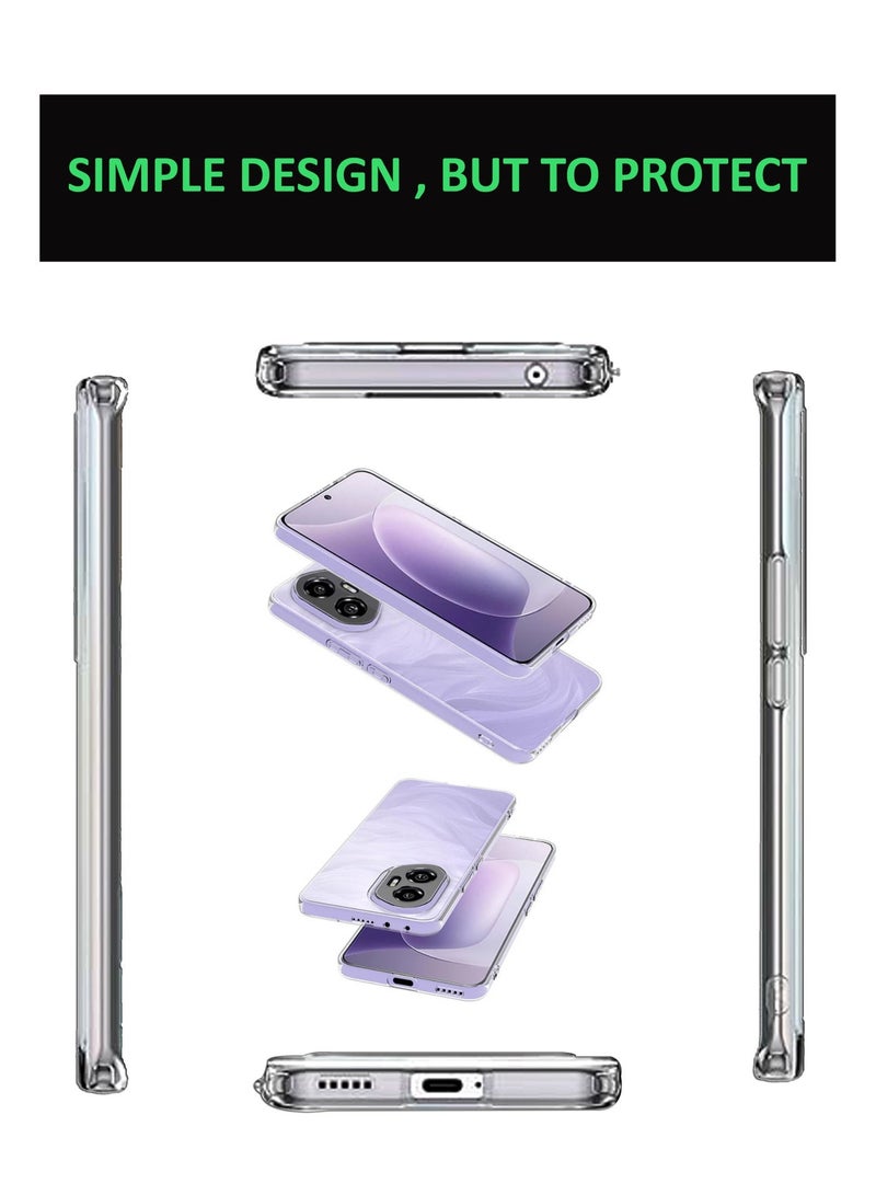 GMATE For Honor 300 5G - Soft Flexible Transparent Silicone Protective Back Case Cover-Transparent - Image 3