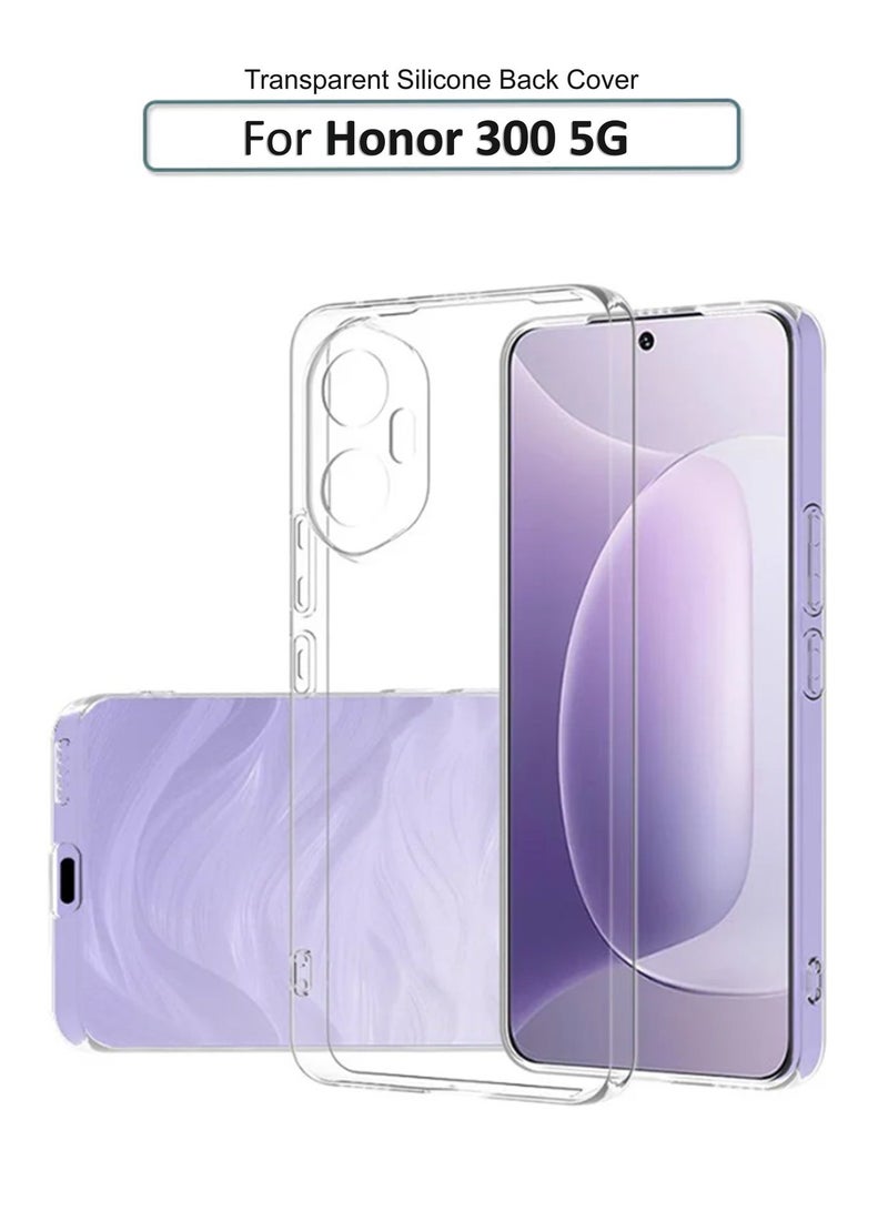 GMATE For Honor 300 5G - Soft Flexible Transparent Silicone Protective Back Case Cover-Transparent - Image 1