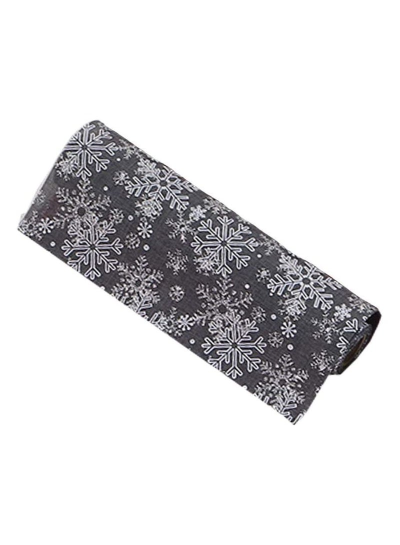 ACLIX Long Table Cloth Runners Merry Christmas Tree and Snowflake Print Round Table Decorations for Birthday Parties Banquets(28x270CM) - Image 2