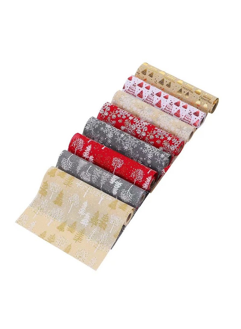 ACLIX Long Table Cloth Runners Merry Christmas Tree and Snowflake Print Round Table Decorations for Birthday Parties Banquets(28x270CM) - Image 3