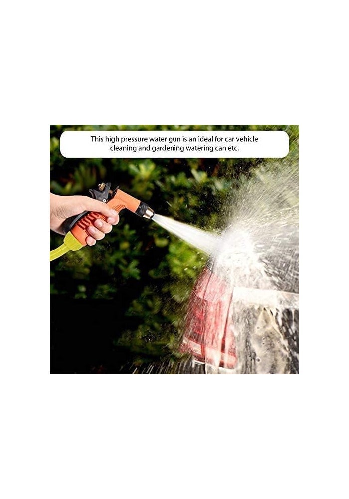 AQ AQSON AQSON High-Pressure Garden Hose Spray Nozzle with All-Copper Metal Water Gun for Car Wash and Home Gardening (Orange) - Image 3