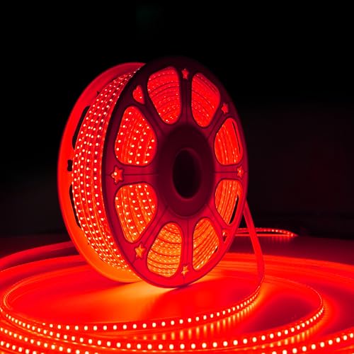 Forus LED Rope Light 5 Meter 6 Month Warranty, Outdoor Waterproof Decorative Cove Lights for Ceiling, Balcony, Home Decor, Interior Decoration, Flexible Profile Light for Diwali, Christmas -Red - Image 1