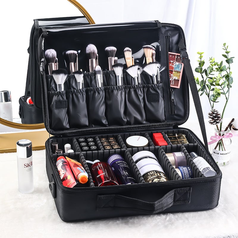 Factory Large Capacity Cosmetic Bag Tattoo Nail Art Makeup Portable Partition Toolbox Makeup Bags - Image 2