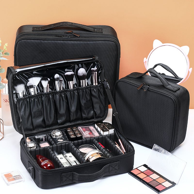 Factory Large Capacity Cosmetic Bag Tattoo Nail Art Makeup Portable Partition Toolbox Makeup Bags - Image 3