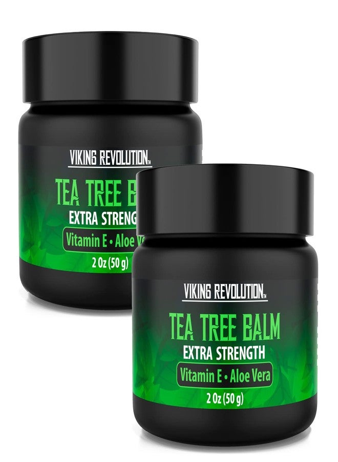 Viking Revolution Tea Tree Oil Cream - Super Balm Athletes Foot Cream - for Eczema, Jock Itch, Ringworm, Nail Treatment - Soothing Skin Moisturizer for Itchy, Scaly, Cracked Skin, 2 Ounce (Pack of 2) - Image 1