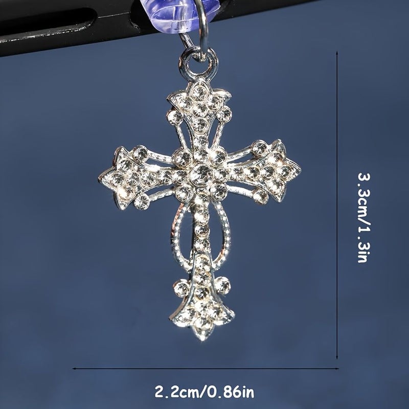 سدادة غبار سيليكونية مرصعة بالألماس من نوع Golden Cross C لقفل منفذ الهاتف والجهاز اللوحي - Image 3