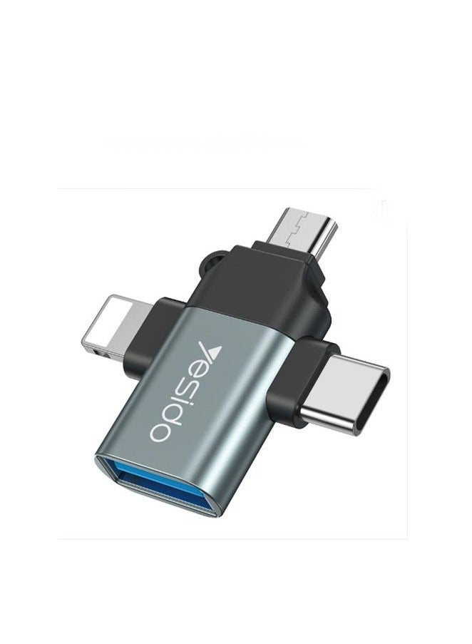 Yesido Yesido 3 In 1 OTG USB 2.0 Super Fast Data Transmission GS15 Lightning Type C Micro Plug And Play 