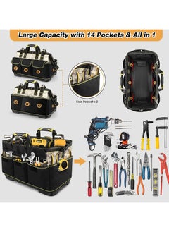 YIM-VIBEHAUS Wide Mouth Tool Bag with Multi-Pockets & Waterproof Molded Base Electric Tool Bag  - Image 2