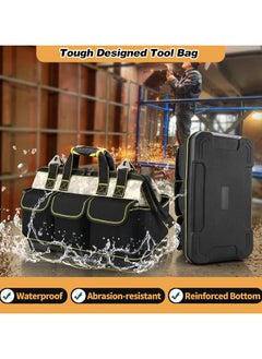 YIM-VIBEHAUS Wide Mouth Tool Bag with Multi-Pockets & Waterproof Molded Base Electric Tool Bag  - Image 3