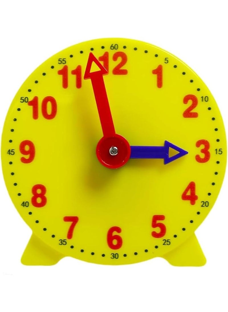 Generic Learning Clock, Time Telling Clock for Kids Children Students, Mini Learn To Tell The Time Puzzle Educational Tool, Math Learning in Classrooms Demonstration 12 Hour Two-Hand Linkage Ages 5+  - Image 1