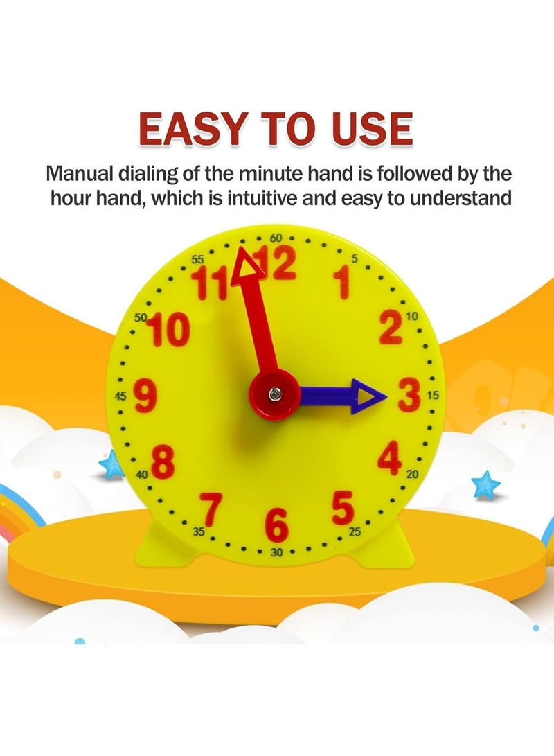 Generic Learning Clock, Time Telling Clock for Kids Children Students, Mini Learn To Tell The Time Puzzle Educational Tool, Math Learning in Classrooms Demonstration 12 Hour Two-Hand Linkage Ages 5+  - Image 4