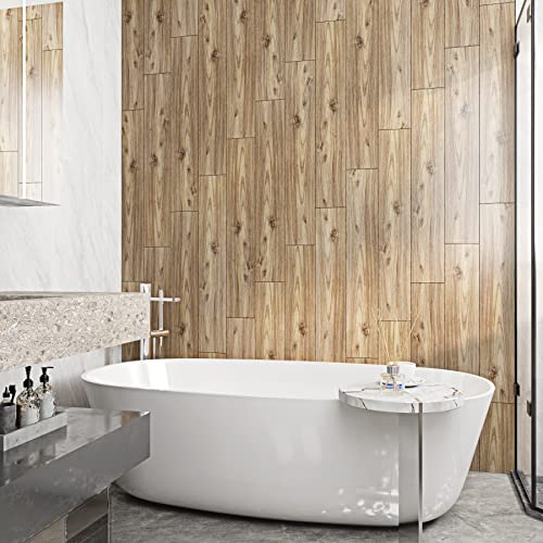 Livelynine 6x36 Peel and Stick Floor Tile Wood Look Waterproof Vinyl Flooring Peel & Stick Renter Friendly Floor Wood Vinyl Plank Flooring Planks Self Adhesive Sticky Tiles Laminate Removable 4-Tiles - Image 4