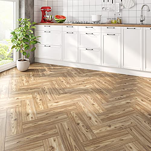 Livelynine 6x36 Peel and Stick Floor Tile Wood Look Waterproof Vinyl Flooring Peel & Stick Renter Friendly Floor Wood Vinyl Plank Flooring Planks Self Adhesive Sticky Tiles Laminate Removable 4-Tiles - Image 5