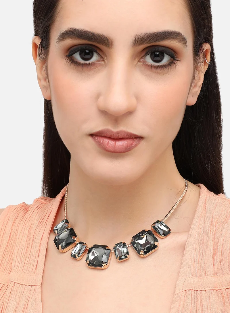 سوهي قلادة الحفلة من الحجر المصمم المطلية بالذهب