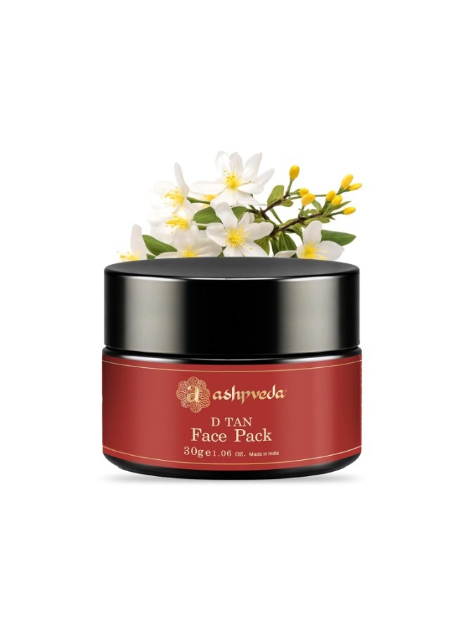Ashpveda D Tan Face Pack for De-Tan, Hydrate & Tone Skin | Natural Brightening Face Mask for Radiant Glow – 30g - Image 1
