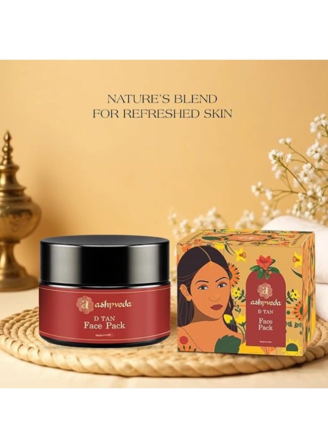 Ashpveda D Tan Face Pack for De-Tan, Hydrate & Tone Skin | Natural Brightening Face Mask for Radiant Glow – 30g - Image 4