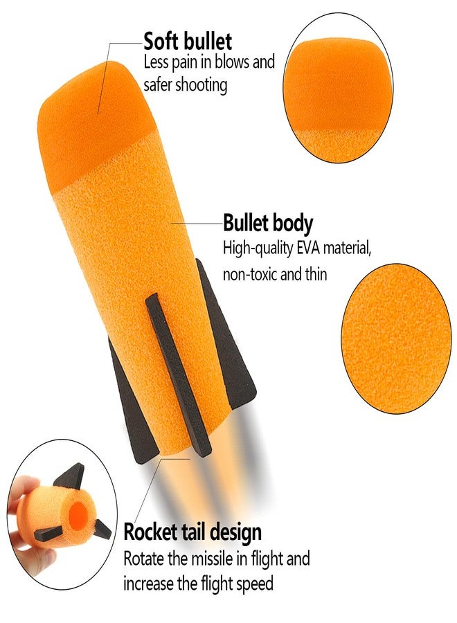 EKIND 8-Pack Mega Missile Refill for Toy Rocket Launcher, Foam Ammo Compatible for Nerf N-Strike Elite Series (Orange) - Image 3