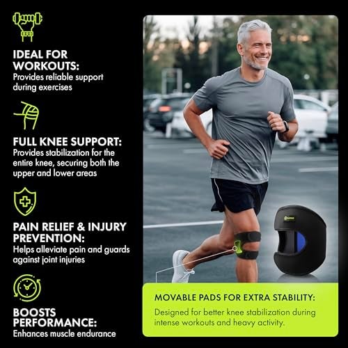GARNO Knee Brace Plus Size, Dual Patella Tendon Support Strap, Adjustable Neoprene Stabilizer for Meniscus Tear, Arthritis, Tendonitis, MCL, ACL, Pain Relief, Recovery, Running, Men & Women; XL /2XL - Image 4