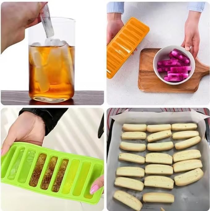 2 Pieces Food-Grade Silicone Ice Cube Trays - Flexible and Easy-Release Ice Mold for Water Bottles & Drinks, Red - Image 3