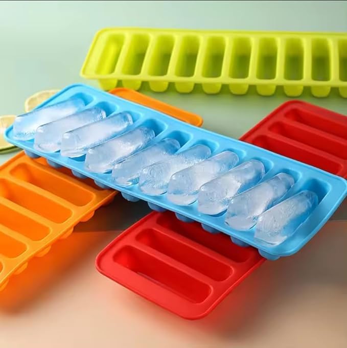 2 Pieces Food-Grade Silicone Ice Cube Trays - Flexible and Easy-Release Ice Mold for Water Bottles & Drinks, Red - Image 4