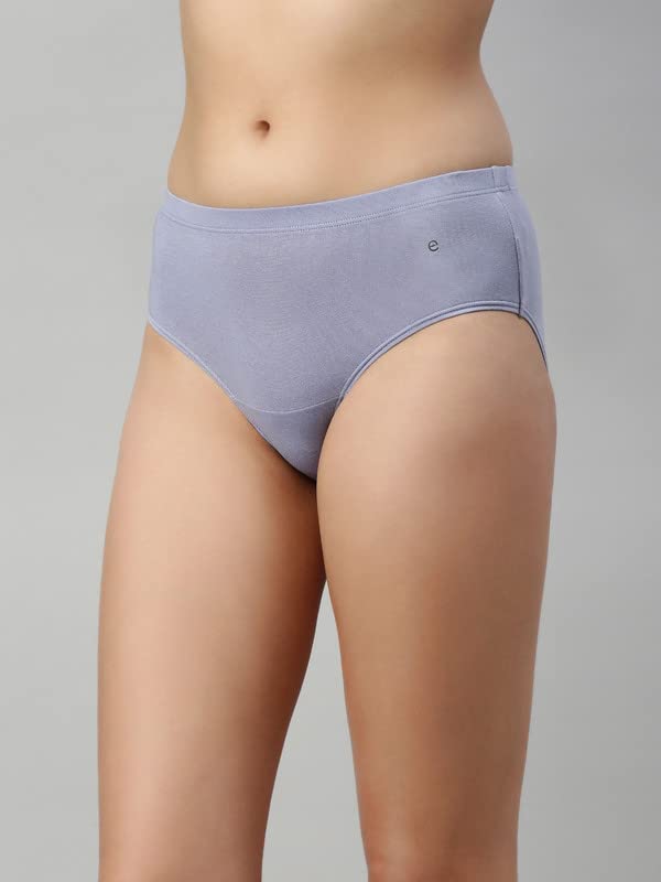 Enamor Stretchable Cotton Hipster Panties for Women Pack of 5, Full Coverage Grip Fit with Antimicrobial & Stain Release Technology-CR17-Assorted-Colors and Prints May Vary (CR17_Multicolordark5_S) - Image 5