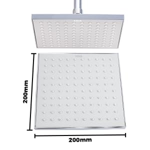 Mila India MILA Centerio Rain Shower MSXX0300CM Shower Head surface with an Apricot head face and chrome back cover Aerated Rain Shower 200 200mm - Image 4