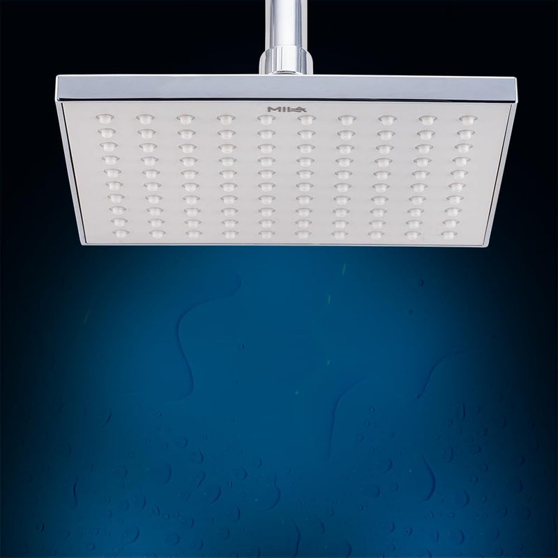 Mila India MILA Centerio Rain Shower MSXX0300CM Shower Head surface with an Apricot head face and chrome back cover Aerated Rain Shower 200 200mm - Image 1