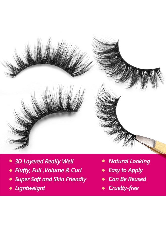 Eliace False Eyelashes Cat Eye-Lashes 3D Mink Lashes,Spiky Wispy Natural Long Faux Mink Lashes Strips Soft & Reusable Makeup Professional Fake Eyelashes Pack 15 Pairs | Trish Style - Image 5