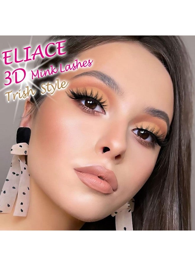 Eliace False Eyelashes Cat Eye-Lashes 3D Mink Lashes,Spiky Wispy Natural Long Faux Mink Lashes Strips Soft & Reusable Makeup Professional Fake Eyelashes Pack 15 Pairs | Trish Style - Image 2