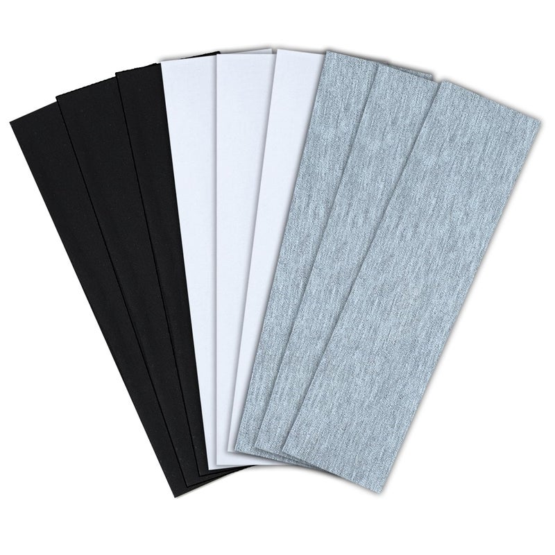 Ainitops 9Pcs Headbands for women Non Slip Headband, Soft Elastic Hair Bands for Women's Hair, Fashion Cotton Cloth Stretchy Sweat Bands Headbands for Sports, Makeup, Gym, Running,Yoga, Workout (3Colors-A) - Image 1