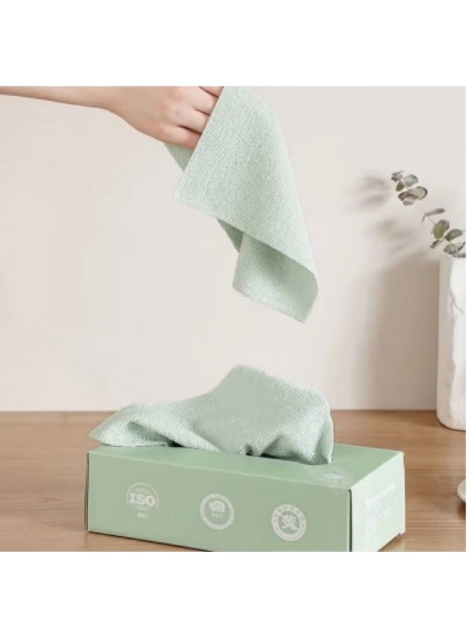 Reusable Microfiber Cleaning and Drying Wipes with Dispenser Box - 20 Count Edgeless Terry Towels - Image 1