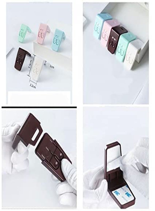 Prostuff.in Child Safety Cabinet Locks Plastic Self Adhesive Baby Safety Lock for Drawer/Refrigerator/Cupboard/Door/Sliding Door | Furniture Safety Locks for Kids, Multicolor, 2 pcs - Image 3