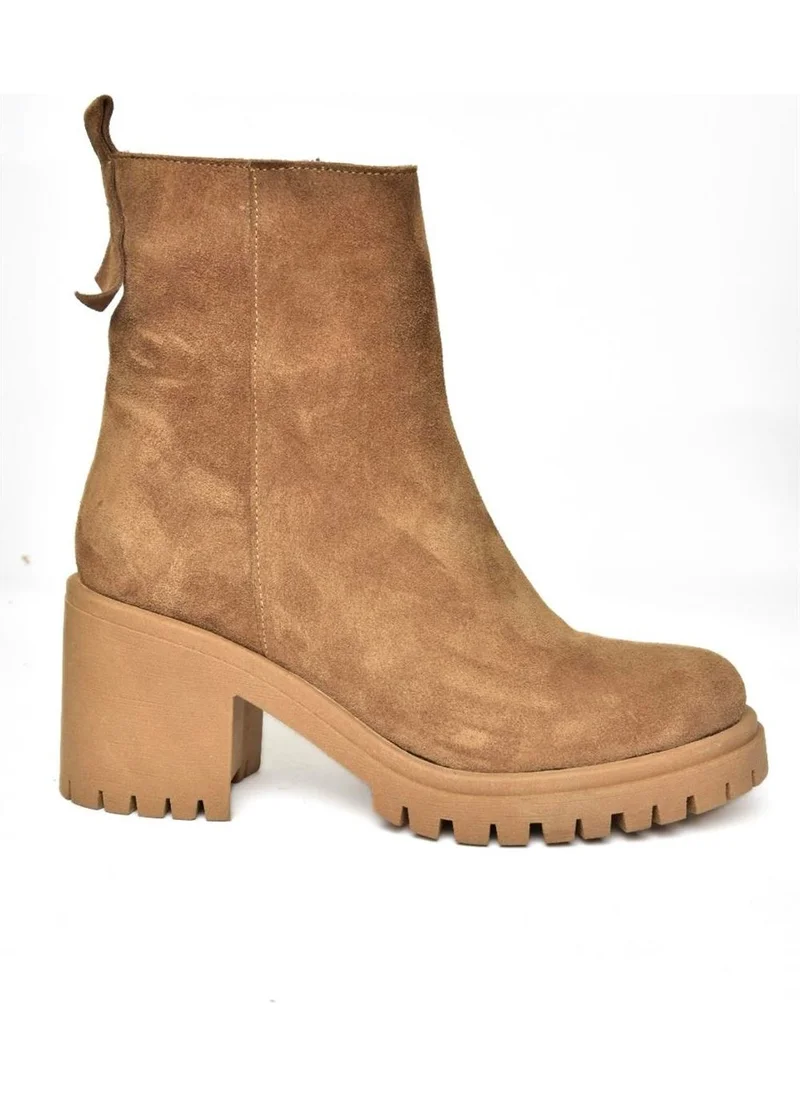 Fox Shoes R654006502 Brown Suede Thick Heeled Women's Boots