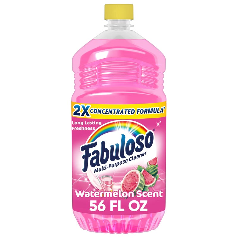 Fabuloso منظف متعدد الأغراض ومنظف الأرضيات فابولوسو، مركز 2X، برائحة البطيخ، 56 أونصة سائلة - Image 1