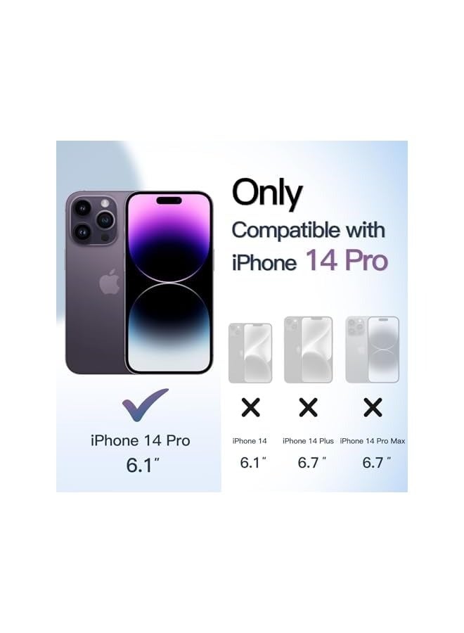 Jetech Magnetic Case for iPhone 14 Pro 6.1-Inch Compatible with MagSafe, Shockproof Phone Bumper Cover, Solid Color Matte TPU Frame, Anti-Scratch Clear Back (Deep Purple) - Image 2