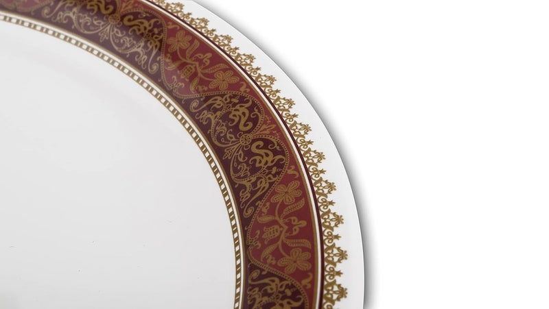 Superware Pure Melamine Dinner Plate Set Queen Diamond 11 6 nos Stain Free Glazed Finish - Image 4