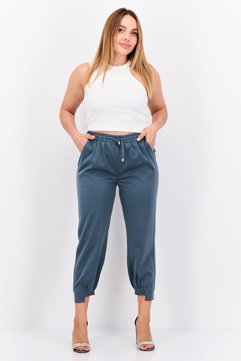 STEVE MADDEN Women Regular Fit Plain Jogger Pants, Dark Green - Image 4