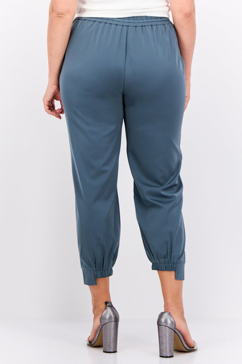 STEVE MADDEN Women Regular Fit Plain Jogger Pants, Dark Green - Image 3