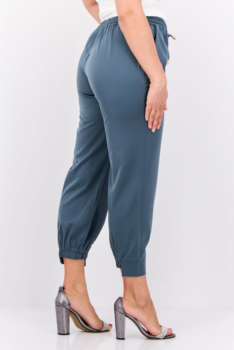 STEVE MADDEN Women Regular Fit Plain Jogger Pants, Dark Green - Image 2